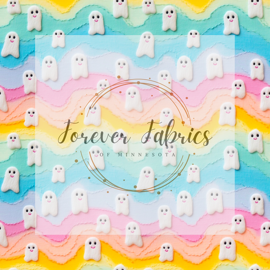 Pastel Ghosts . (BH/ 23). | Preorder | Fabric By The Yard
