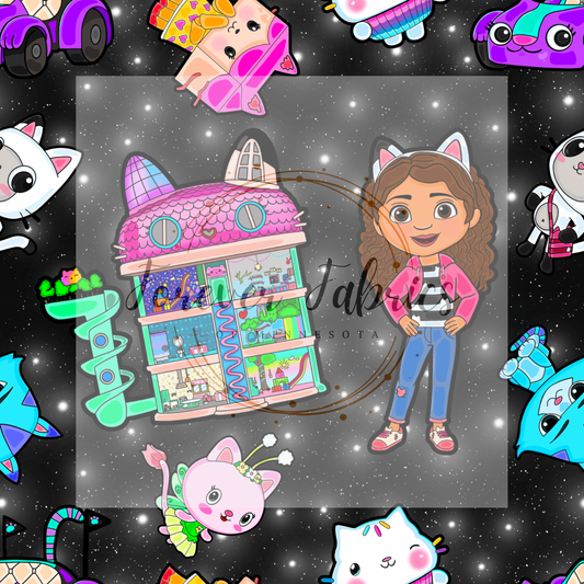 Doll House Gang Black    (BH 4/24)| Preorder | Fabric By The Yard