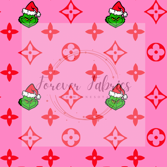 Pink  Santa Grinch | Preorder| By The Yard