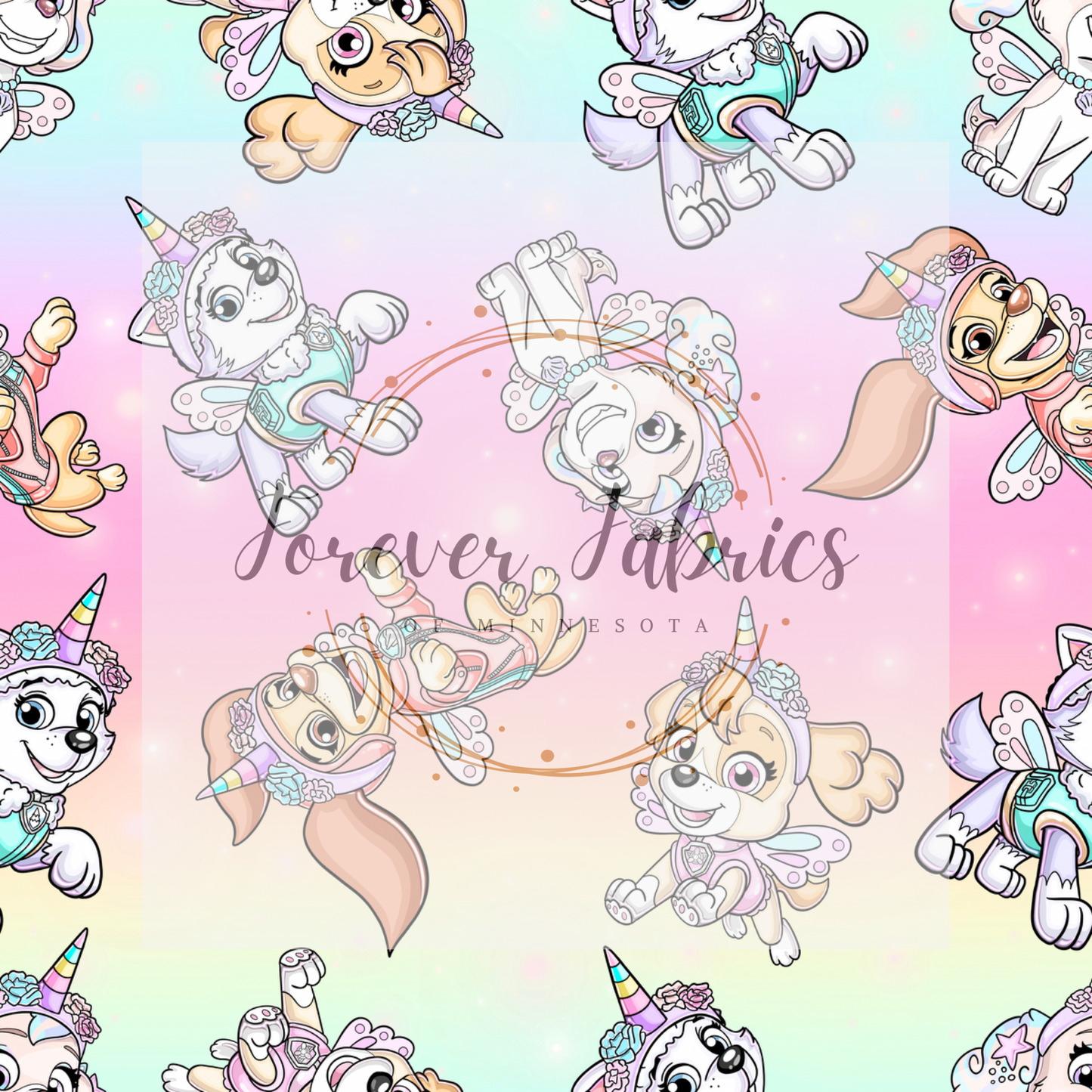 Girl Pups 2  . . . (BH/ 24)| Preorder | Fabric By The Yard