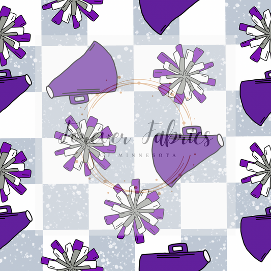 Cheer Purple . (BH/ 23) | Preorder | Fabric By The Yard