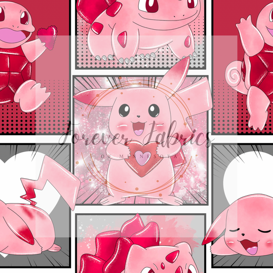 Valentine’s Pika Comic        . . . (BH/ 24)| Preorder | Fabric By The Yard