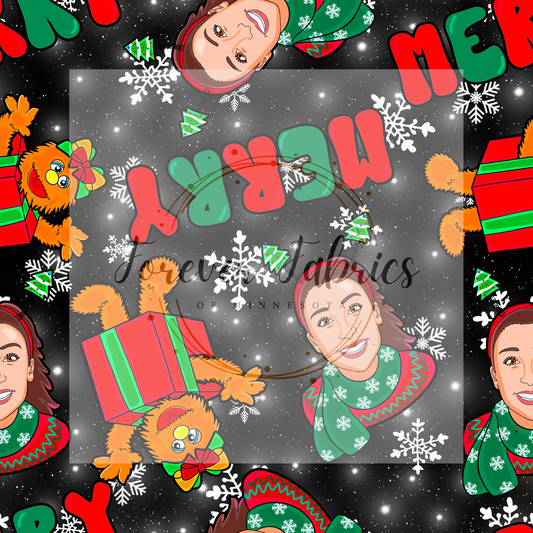 Merry Ms.R. black ( BH 4/24)| Preorder | Fabric By The Yard
