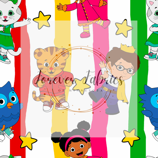 Daniel Tiger  .  . . . .   . .  (BH/ 23). | Preorder | Fabric By The Yard