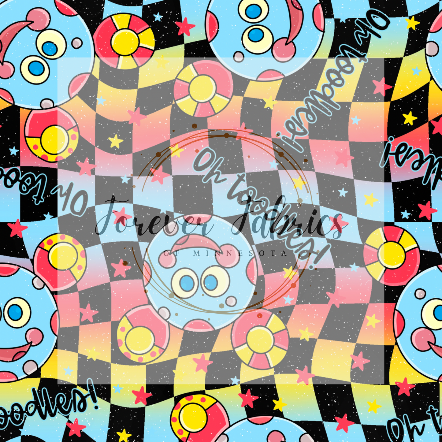 Toodles Black Checkered . . . . (BH/ 24)| Preorder | Fabric By The Yard