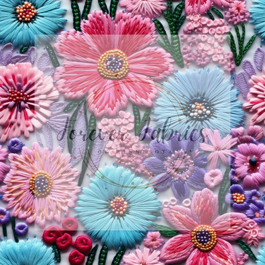Floral Embroidery. . . . (BH/ 24)| Preorder | Fabric By The Yard