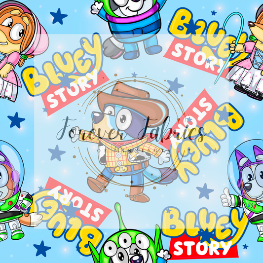Blue Dog Story  .  . . . .   . .  (BH/ 23). | Preorder | Fabric By The Yard
