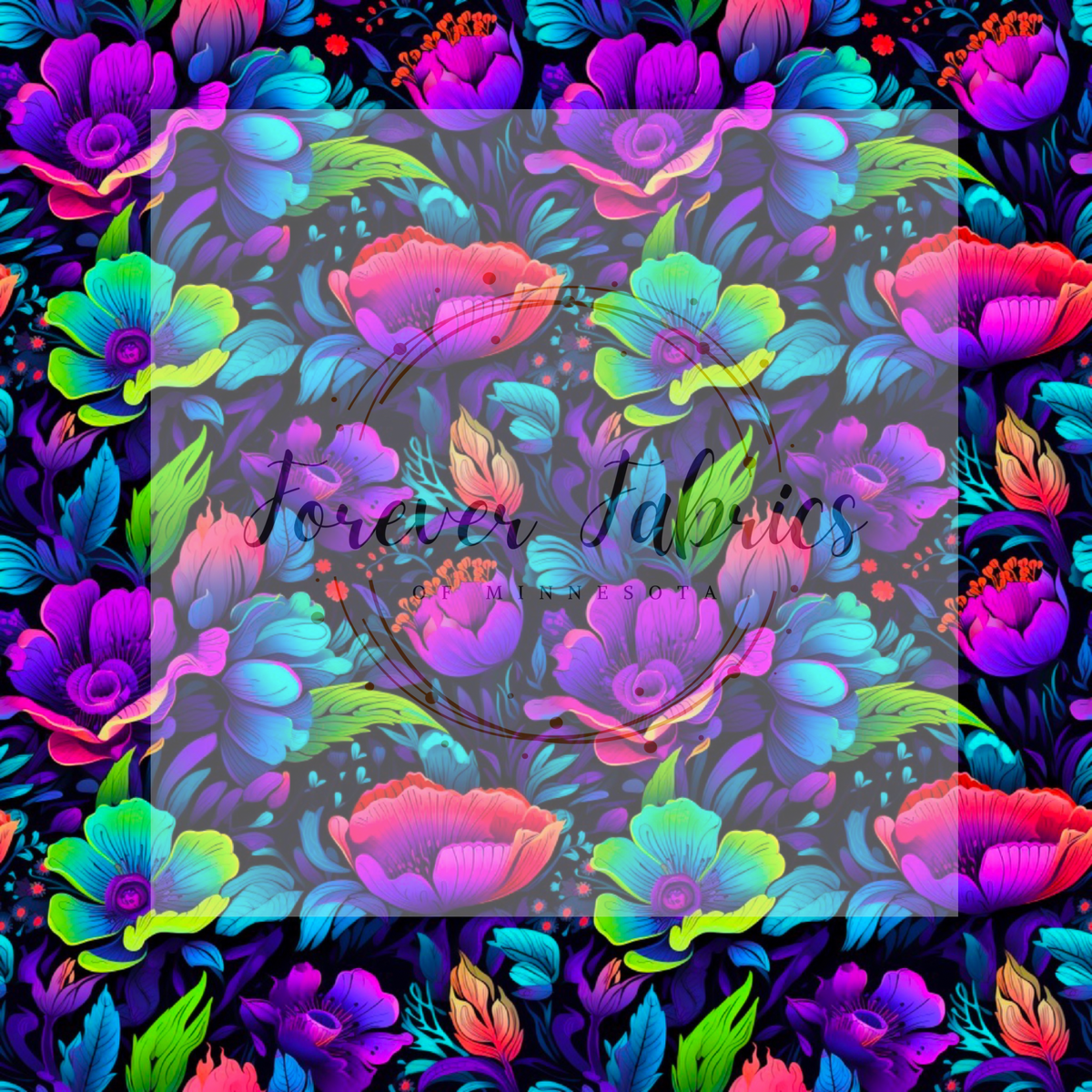 Neon Floral 1 | Preorder | Fabric By The Yard