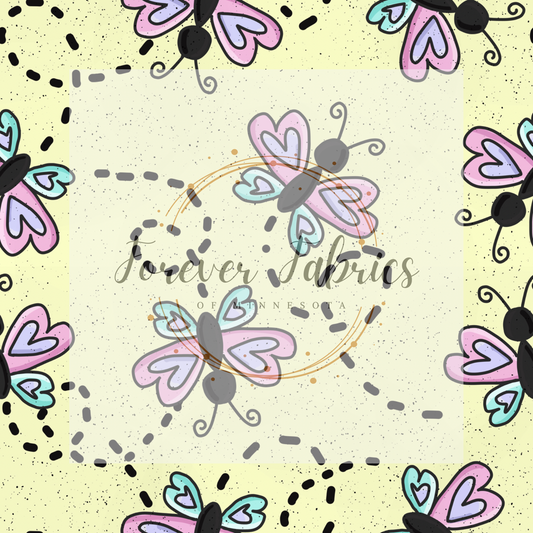 Yellow Butterfly  . . . . (BH/ 24)| Preorder | Fabric By The Yard