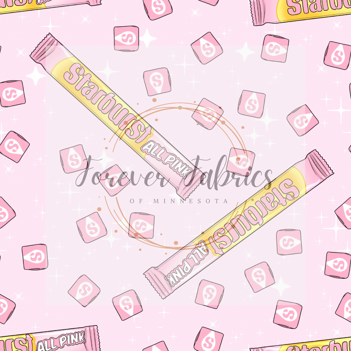 All Pink Starbursts .   . .  (BH/ 23). | Preorder | Fabric By The Yard