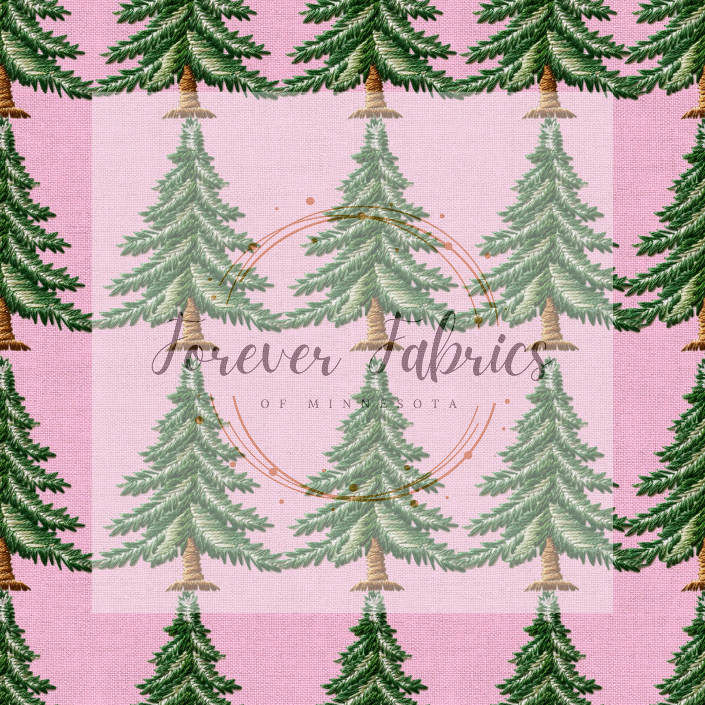 Pink Christmas Trees    . .  (BH/ 23). | Preorder | Fabric By The Yard
