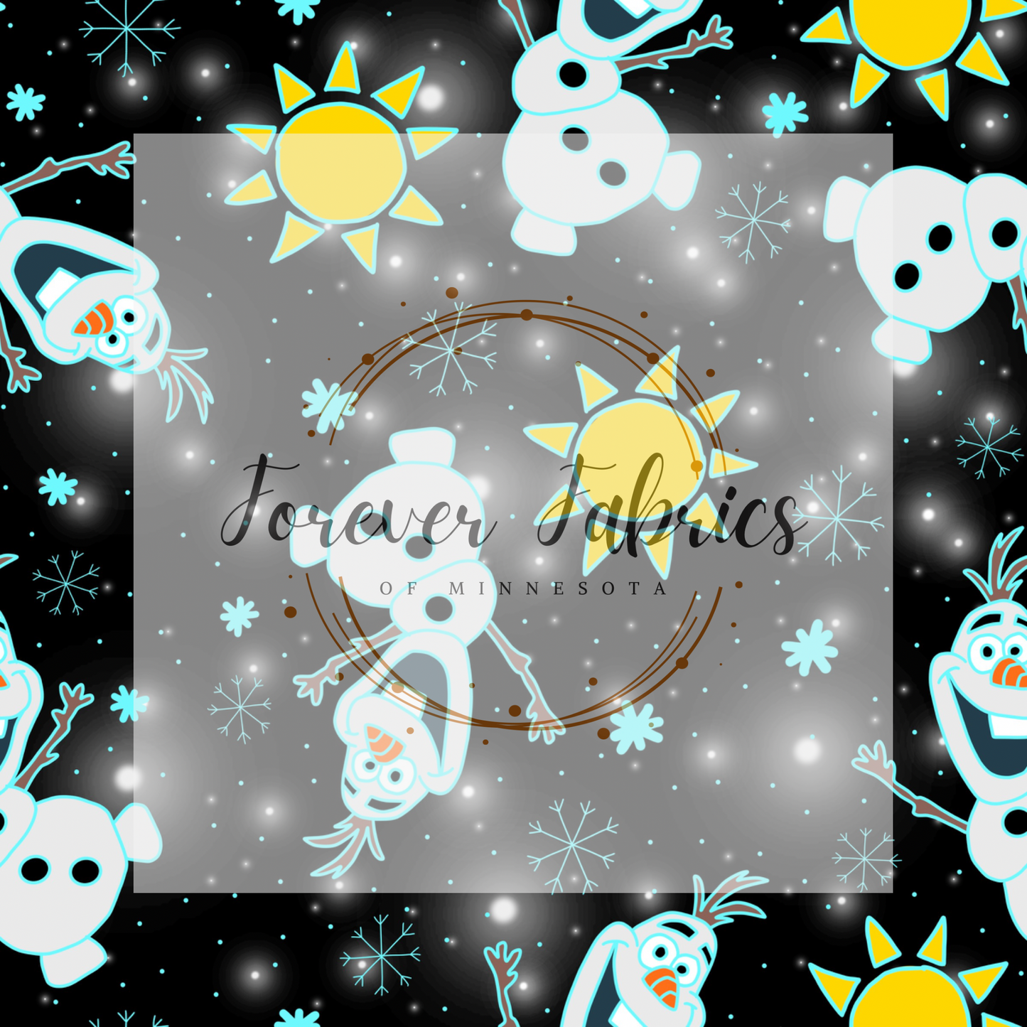 Snowman Black . .   . .  (BH/ 23). | Preorder | Fabric By The Yard