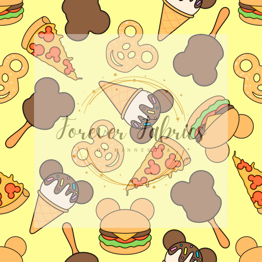 Park Snacks Yellow      . . (BH/ 22) | Preorder | Fabric By The Yard