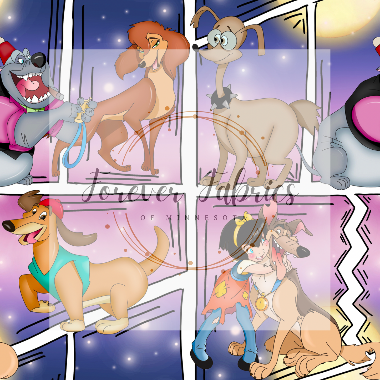 All Dogs Comic  . . . . (BH/ 24)| Preorder | Fabric By The Yard
