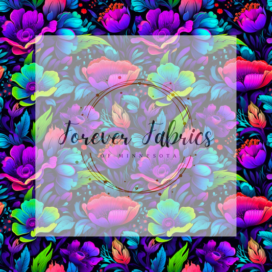 Neon Floral 2    . (BH/ 23). | Preorder | Fabric By The Yard