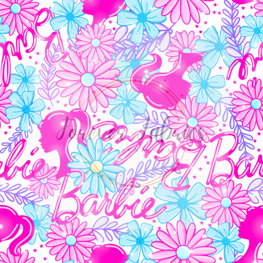 Pink Doll White   .  . (BH/ 24)| Preorder | Fabric By The Yard