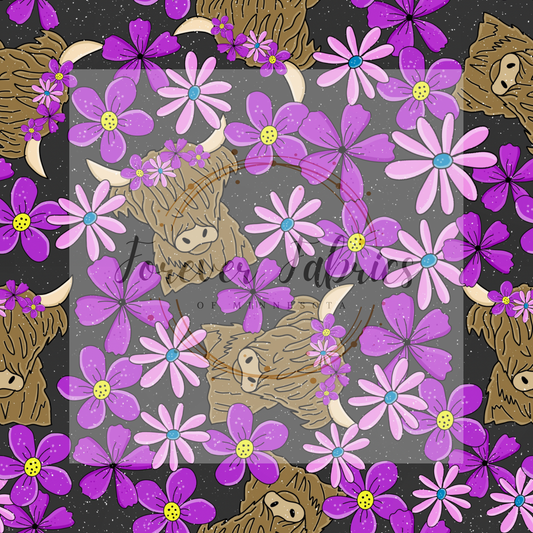 Purple Gray  Highland ( BH/ 24)| Preorder | Fabric By The Yard