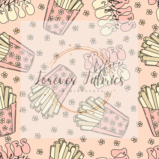 Fries Before Guys Pink .  .  . . . .   . .  (BH/ 23). | Preorder | Fabric By The Yard