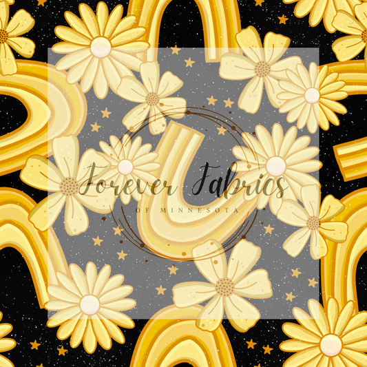 Black Gold Floral  . . . . (BH/ 24)| Preorder | Fabric By The Yard