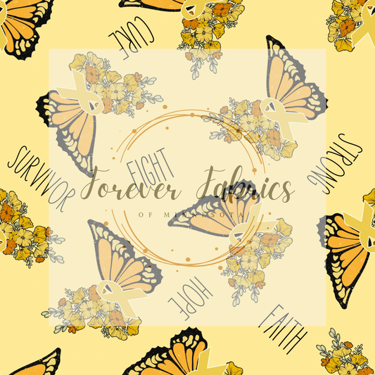 Childhood Cancer . (BH/ 23) | Preorder | Fabric By The Yard