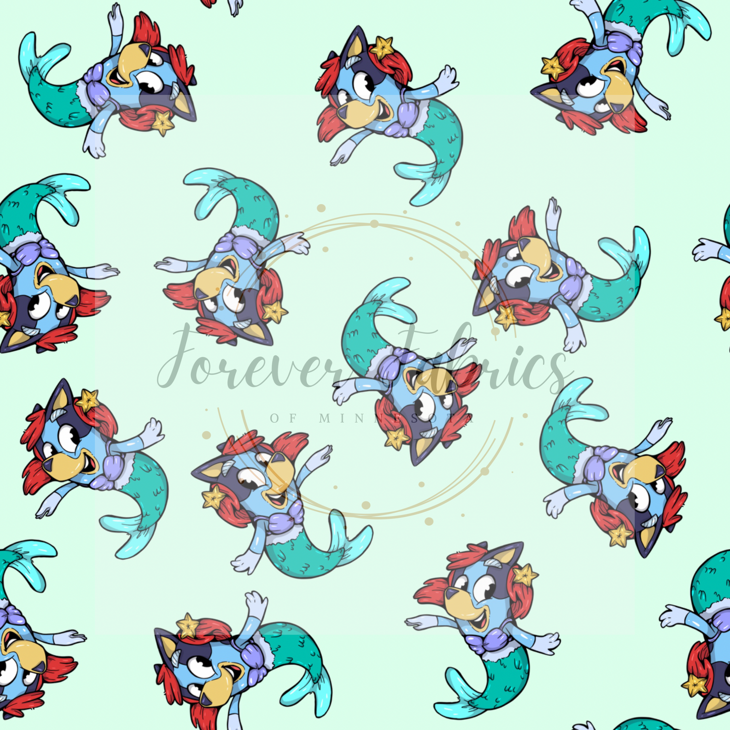 Blue Mermaid  2 | Preorder| By The Yard