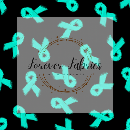 Teal Ribbon (BH/ 23) | Preorder | Fabric By The Yard