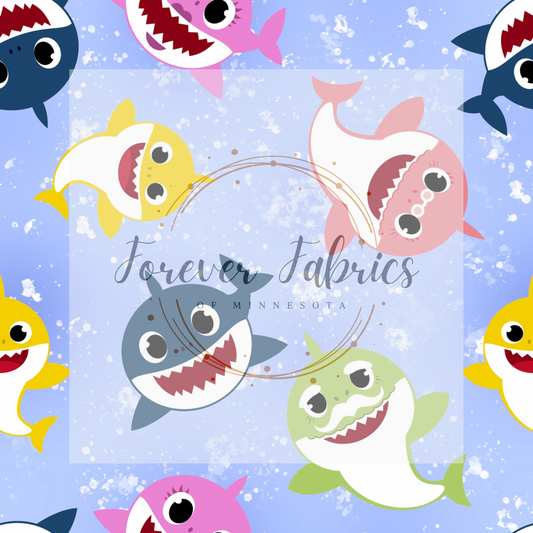 Blue Shark    . (BH/ 22) | Preorder | Fabric By The Yard