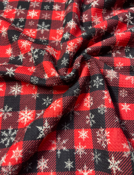 Red Plaid Snowflakes | Bullet