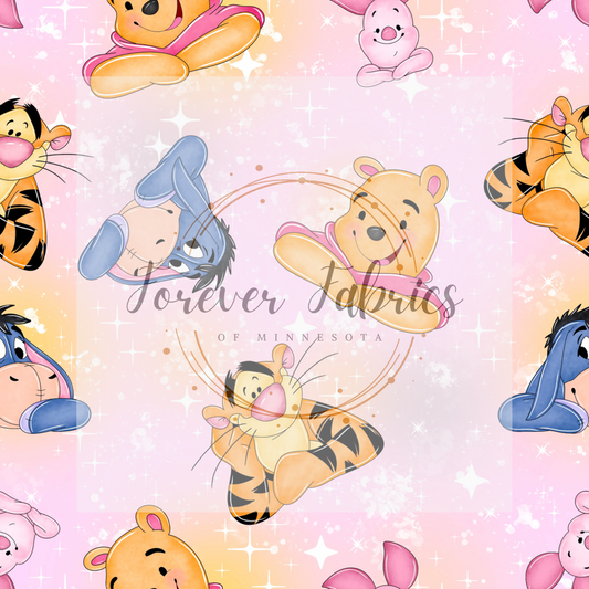 pooh Pink     .   . (BH/ 22) | Preorder | Fabric By The Yard