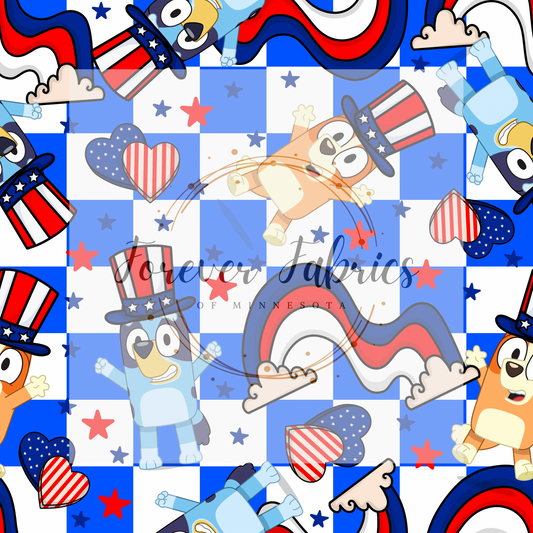 Blue Dog 4th   2.  . . (BH/ 24)| Preorder | Fabric By The Yard