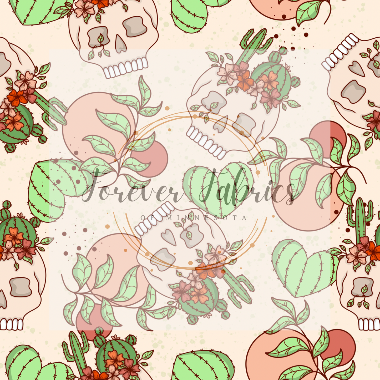 Cactus Hearts .    . (BH/ 22) | Preorder | Fabric By The Yard