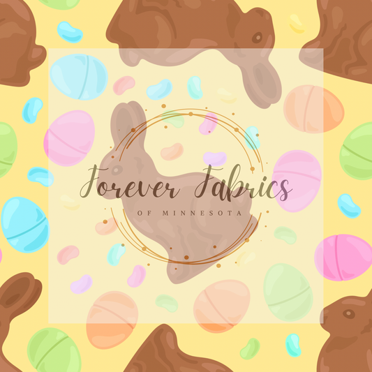 Easter Bunny Yellow   . . . . (BH/ 24)| Preorder | Fabric By The Yard