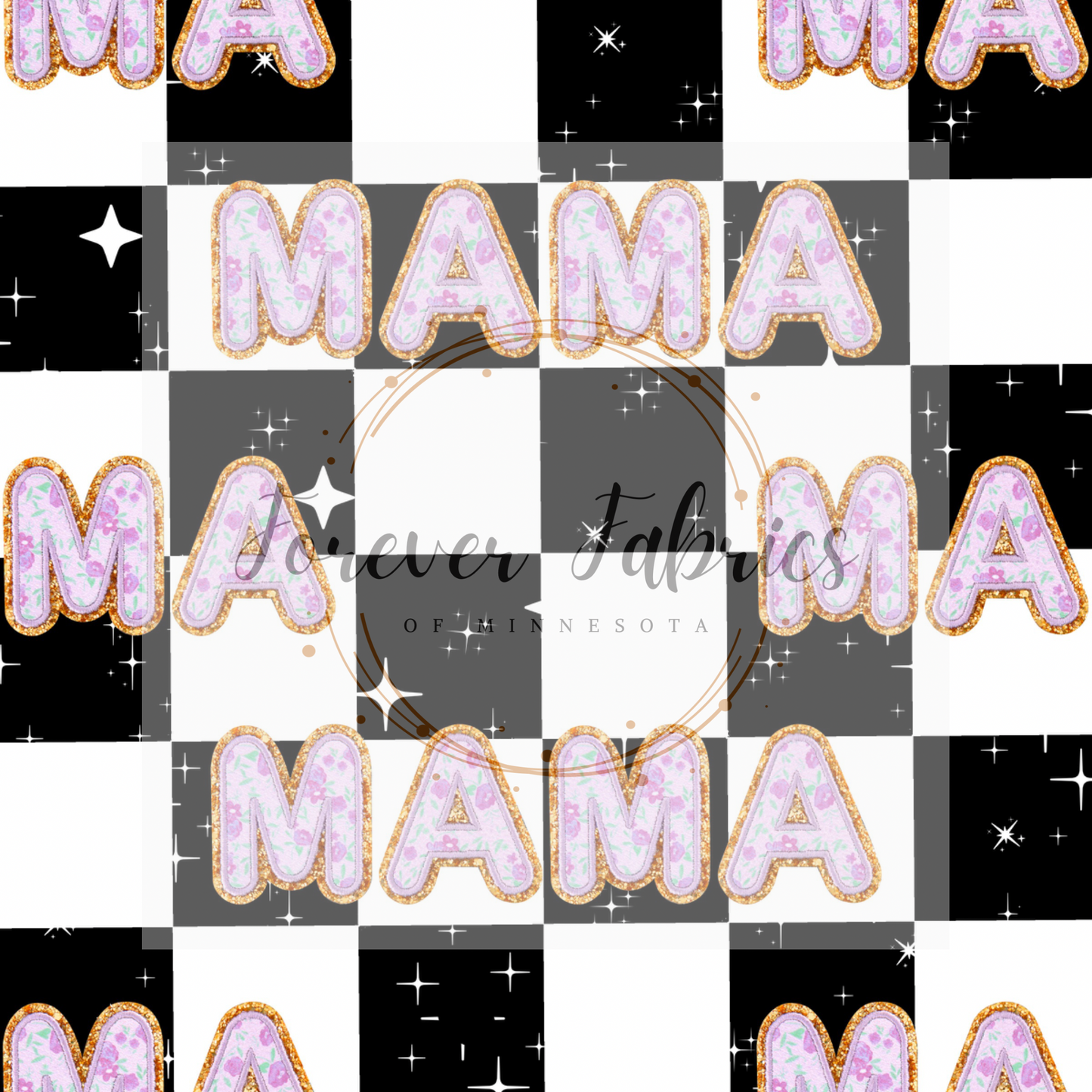 Mama Floral Varsity  . (BH/ 23) | Preorder | Fabric By The Yard
