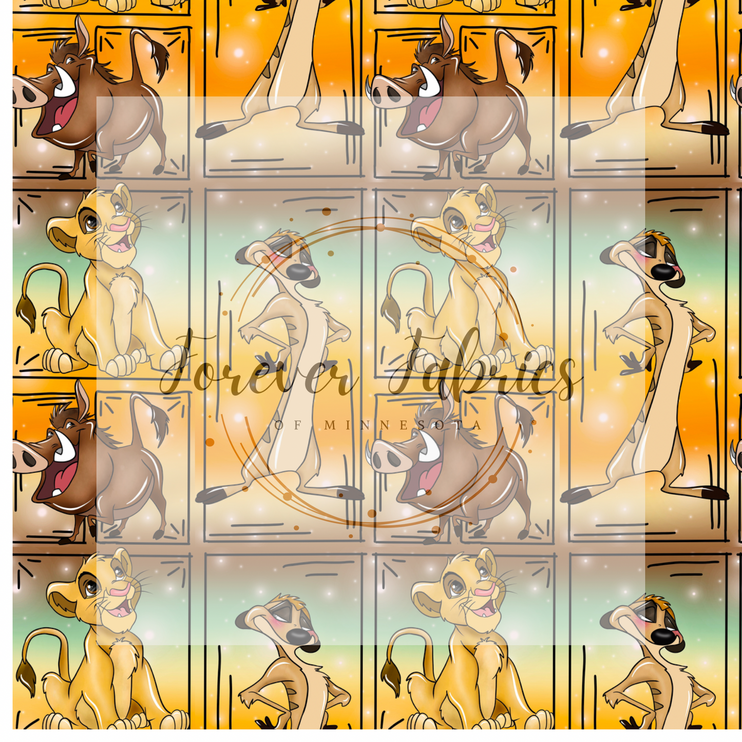 King of the Jungle Grid . . . (BH/ 24)| Preorder | Fabric By The Yard