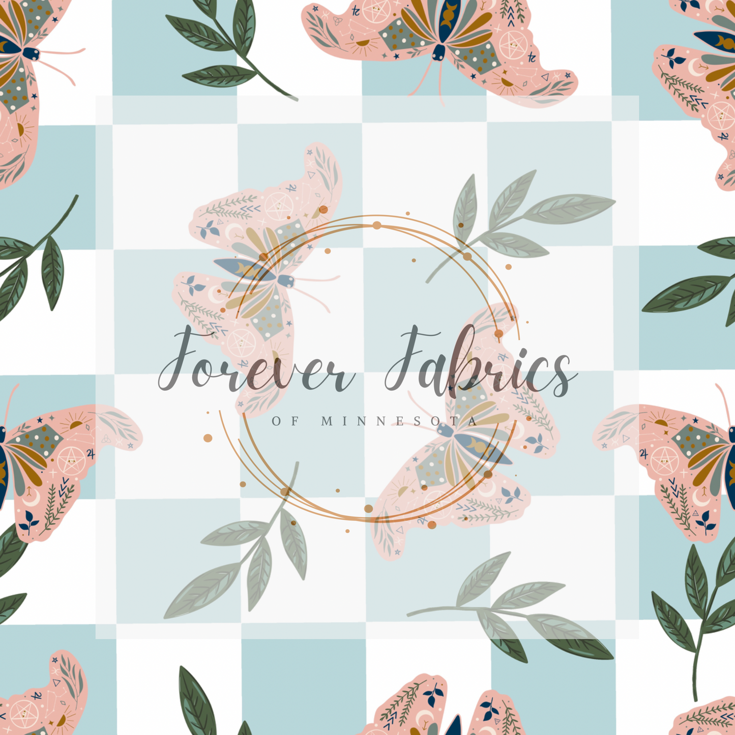 Butterfly Check   . . (BH/ 23). | Preorder | Fabric By The Yard
