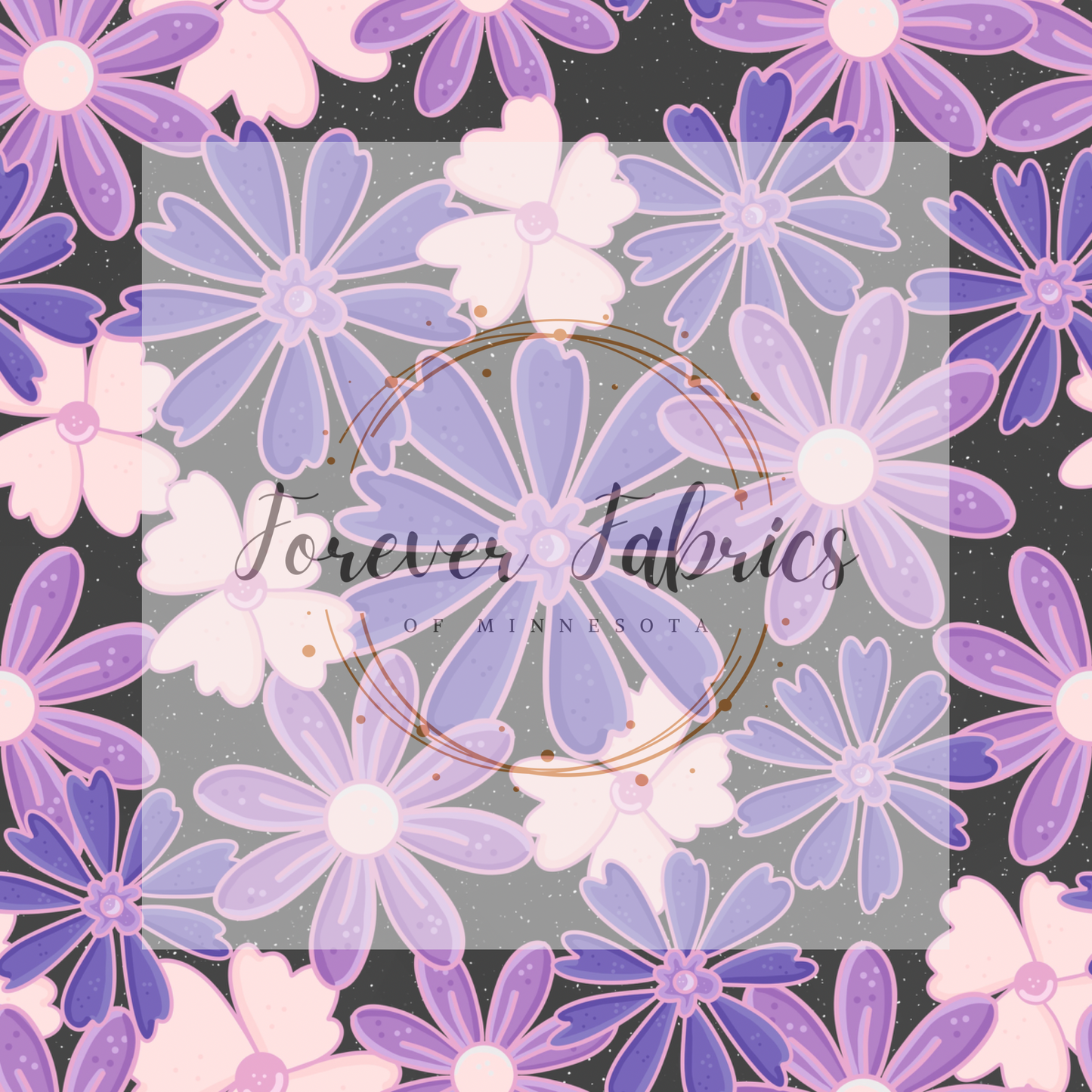 Peach Dark Background Floral . .  .  . . . . (BH/ 24)| Preorder | Fabric By The Yard