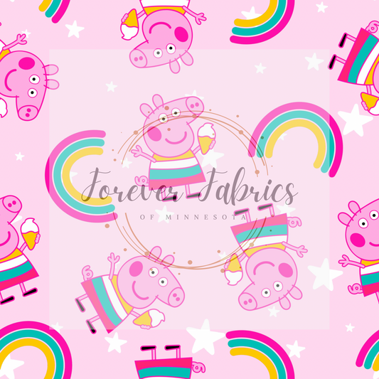 Playful Pig  . . (BH/ 22) | Preorder | Fabric By The Yard
