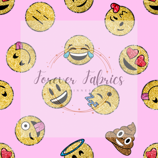 Emoji Pink . . (BH/ 22) | Preorder | Fabric By The Yard
