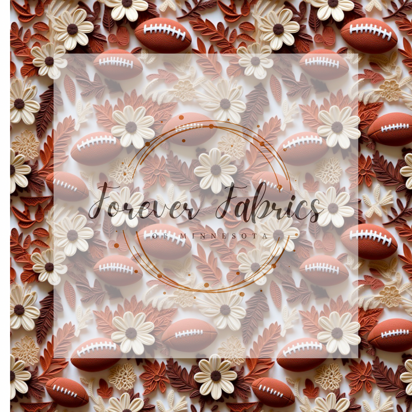 Light Tan Football  . (BH/ 23). | Preorder | Fabric By The Yard