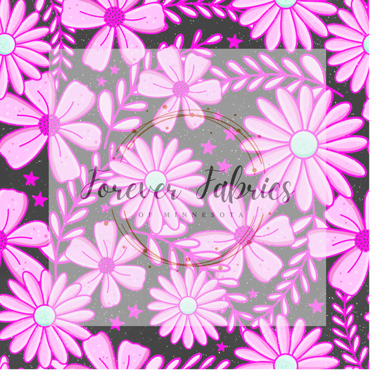 Pink Dark Floral . .  .  . . . . (BH/ 24)| Preorder | Fabric By The Yard
