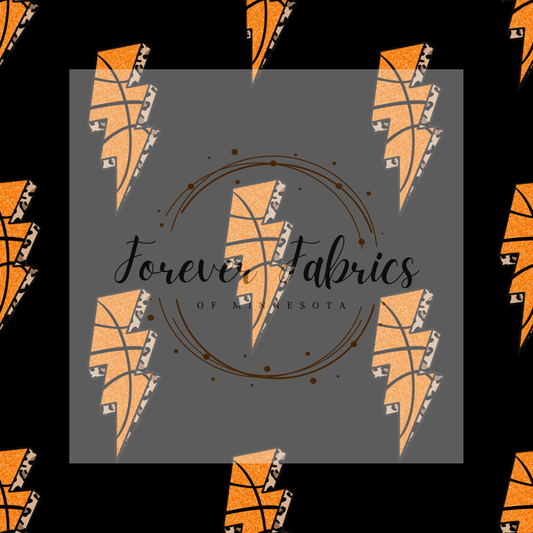 Basketball Bolts  . (BH/ 23) | Preorder | Fabric By The Yard