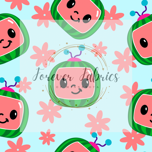 Coco Blue Floral    .  .  . . . .   . .  (BH/ 23). | Preorder | Fabric By The Yard