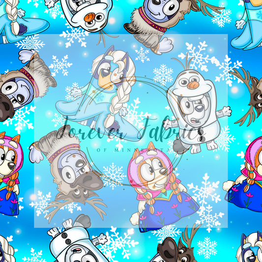 Blue Dog Frozen Ombre .  . . (BH/ 24)| Preorder | Fabric By The Yard