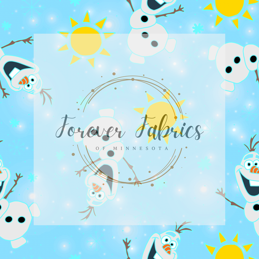 Snowman Blue . .   . .  (BH/ 23). | Preorder | Fabric By The Yard