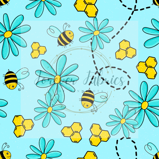 Blue Bee  .  . (BH/ 24)| Preorder | Fabric By The Yard