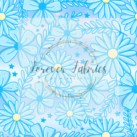 Blue  Floral  ombre   . . . (BH/ 24)| Preorder | Fabric By The Yard