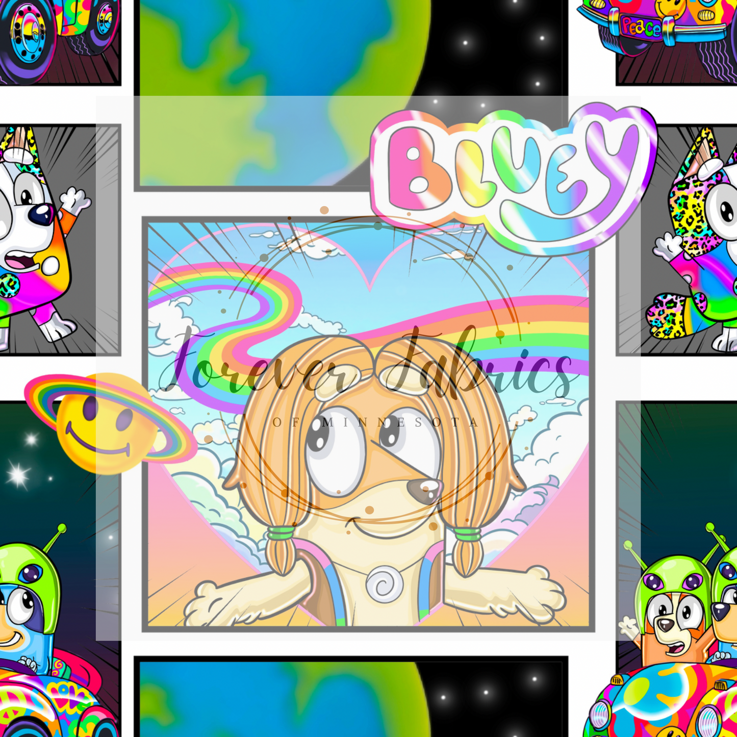 Blue Dog LF Comic   . (BH/ 23) | Preorder | Fabric By The Yard