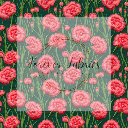 Jan    Birth Flowers . .  (BH/ 23). | Preorder | Fabric By The Yard