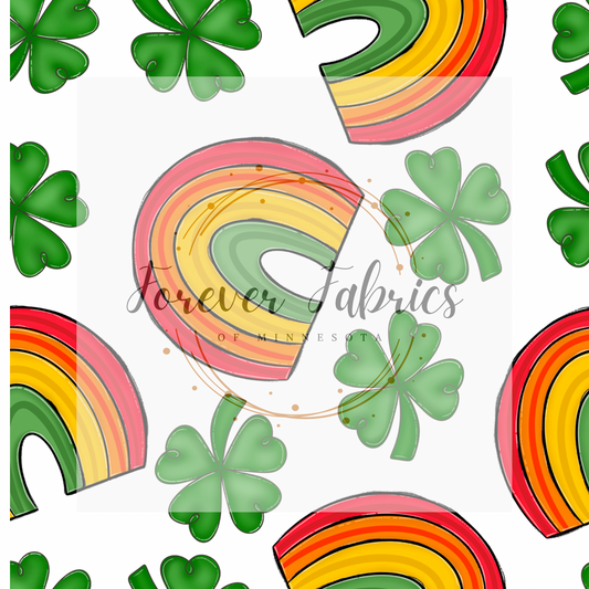Rainbow Clover    .  . . . .   . .  (BH/ 23). | Preorder | Fabric By The Yard