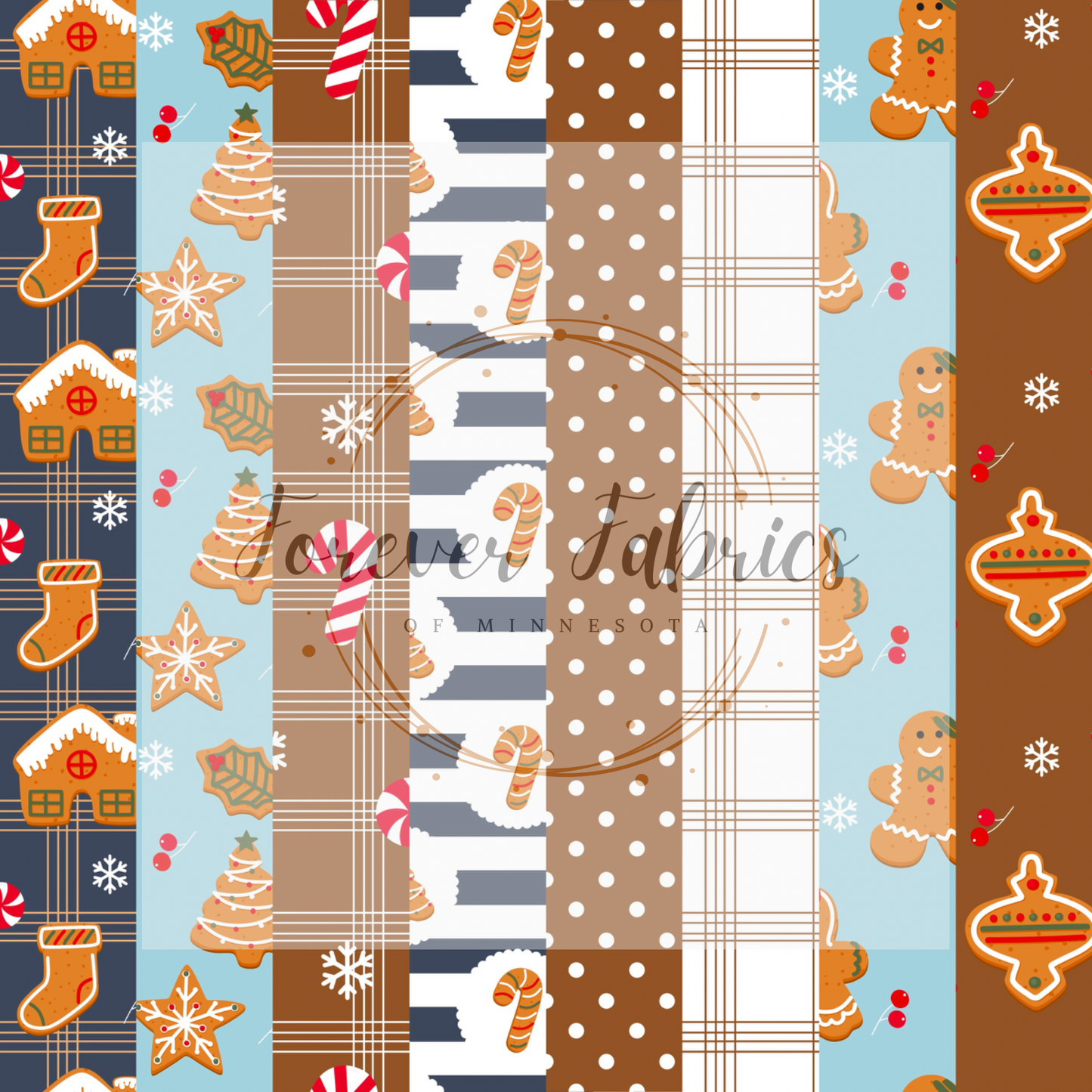 Vertical Gingerbread  . . . (BH/ 24)| Preorder | Fabric By The Yard